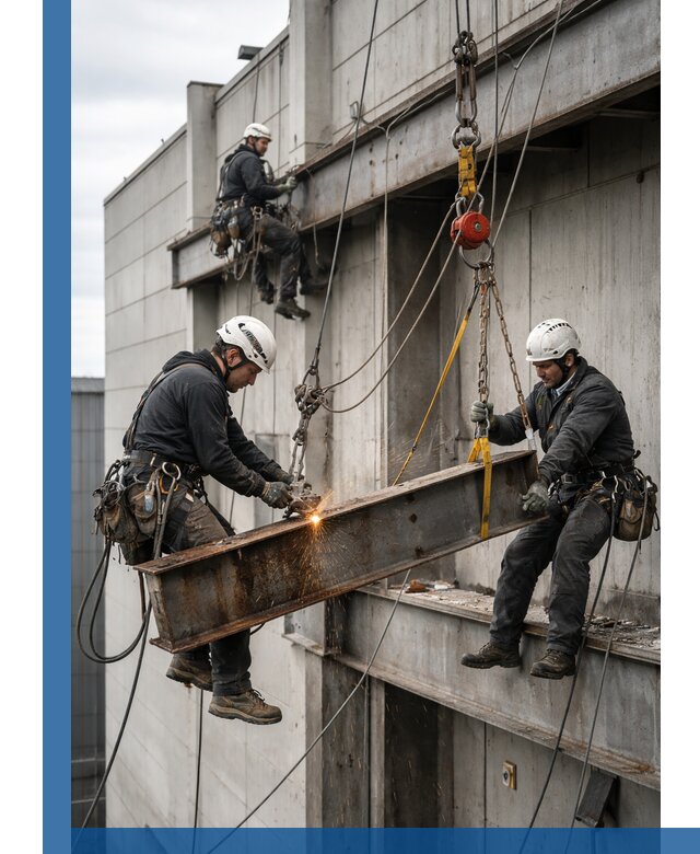 Демонтаж металлоконструкций на высоте в Коркине под ключ