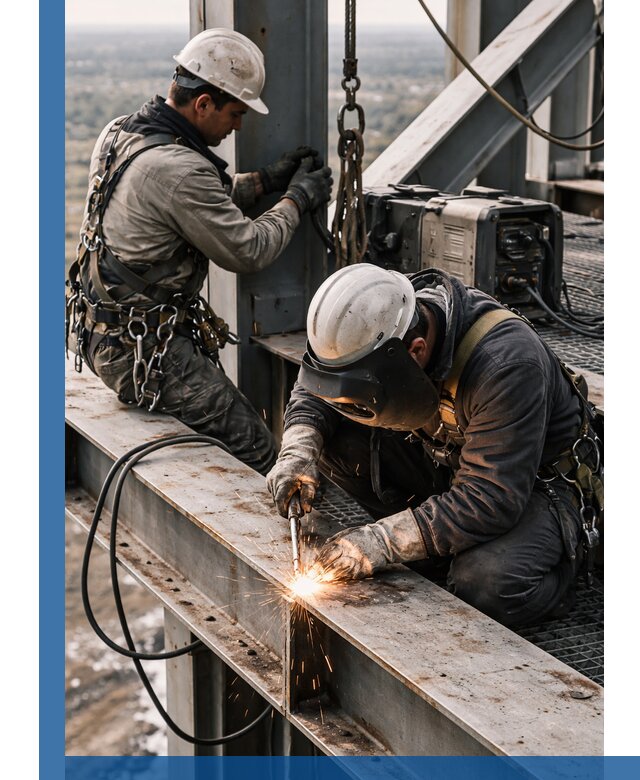 Высотные сварочные работы в Коркине для промышленных объектов