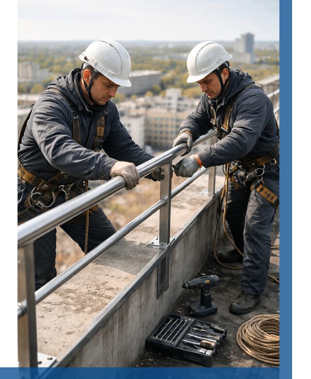 Монтаж перил на высоте в Коркине от 2595 р. | ВЫСОТНИК-Крк