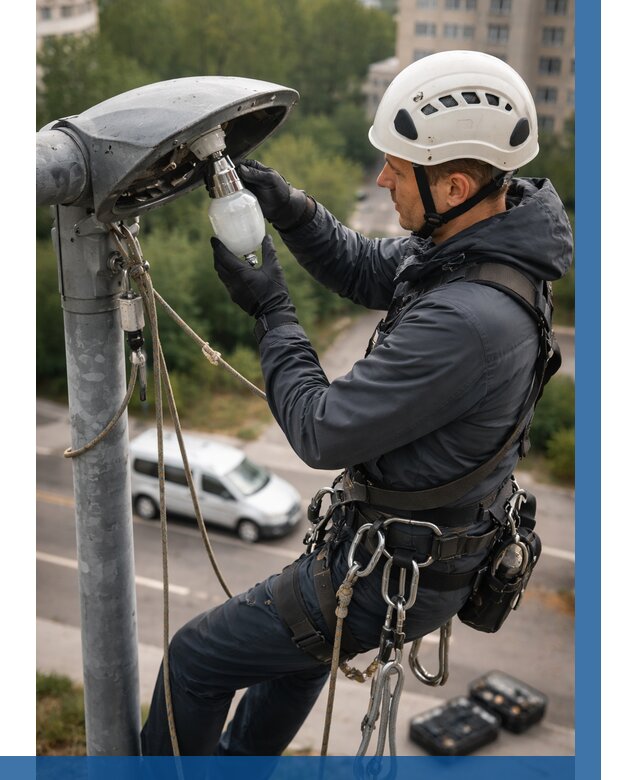 Замена ламп на высоте в Коркине от 2595 р. | ВЫСОТНИК-Крк