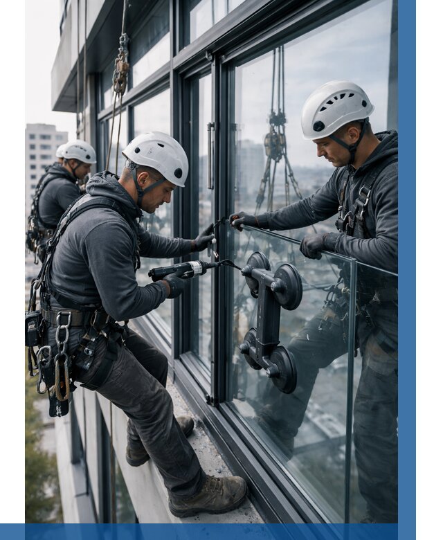 Витражное остекление зданий в Коркине от 3633 р. | ВЫСОТНИК-Крк