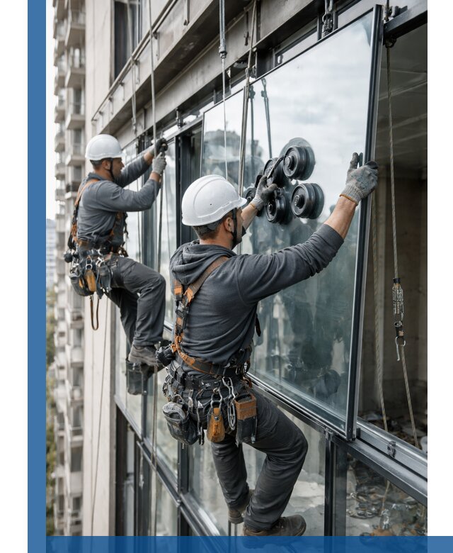 Витражное остекление фасадов и лоджий в Коркине под ключ