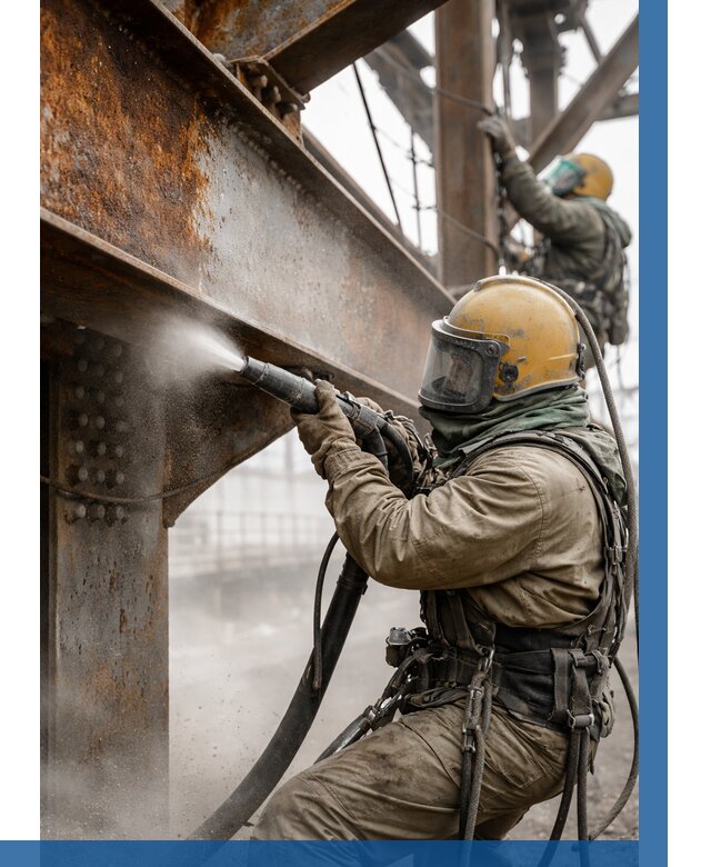 Пескоструйная очистка металлоконструкций в Коркине по 623 р. ВЫСОТНИК-Крк