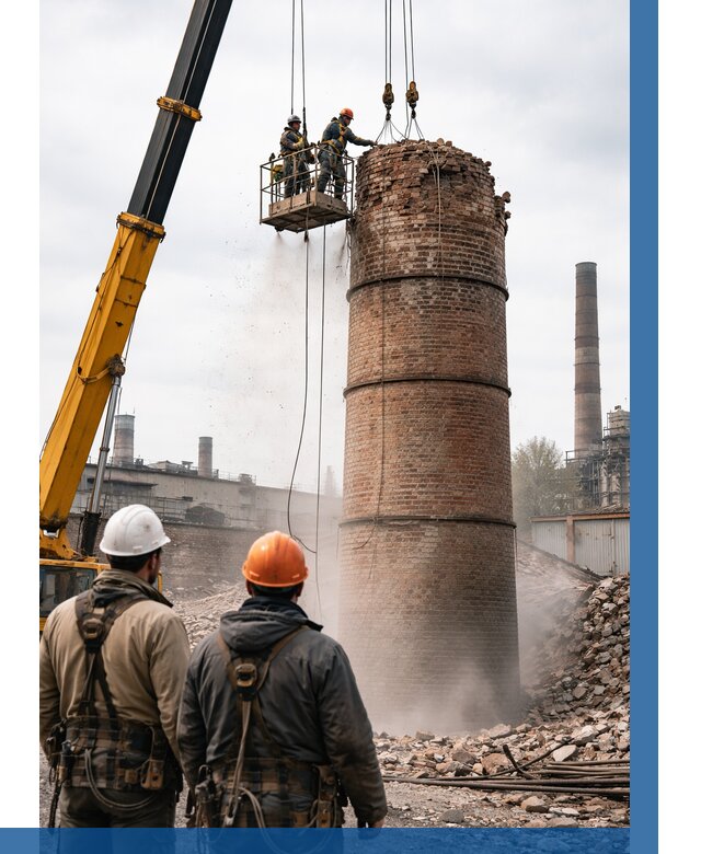 Демонтаж дымовой трубы в Коркине от 93429 р. | ВЫСОТНИК-Крк, смета