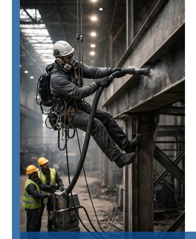 Обеспыливание конструкций в цехах промышленного производства в Коркине