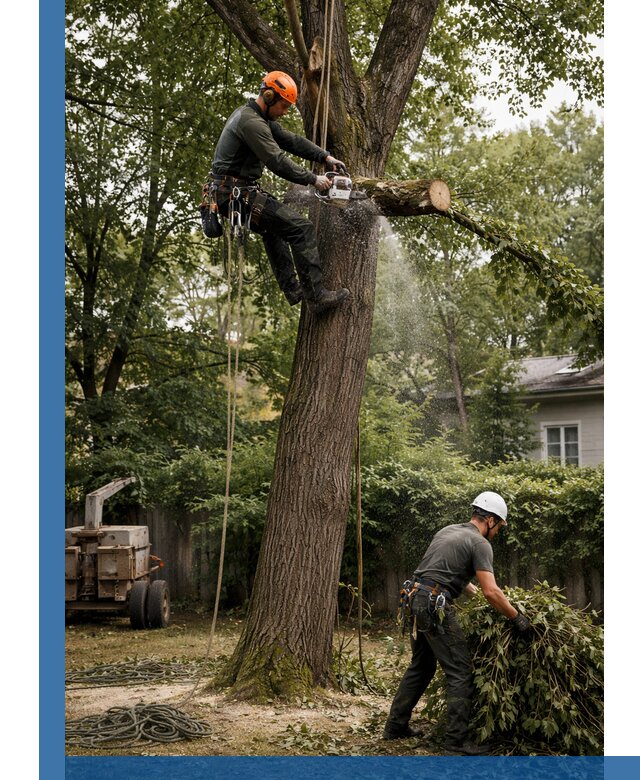 Кронирование деревьев в Коркине, безопасная высотная обрезка
