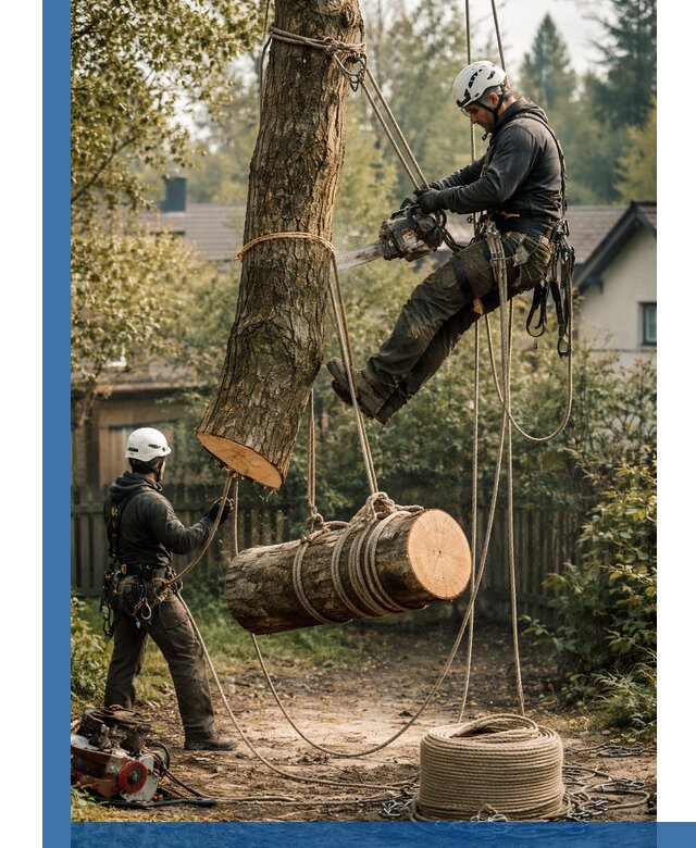 Валка деревьев частями в Коркине, безопасно и аккуратно