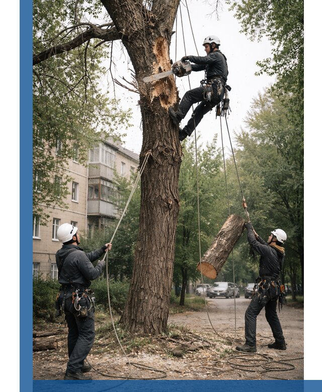 Срочное удаление аварийных деревьев в Коркине с гарантией безопасности